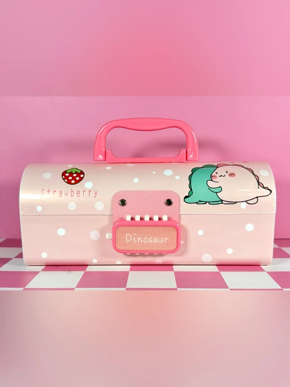 Kawaii Dinosaur Lockable Stationary Case